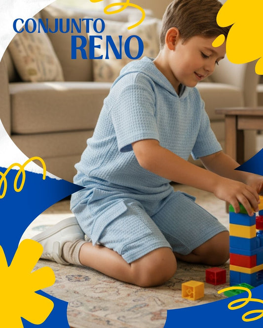 CONJUNTO DE NIÑO TELA WAFFLE